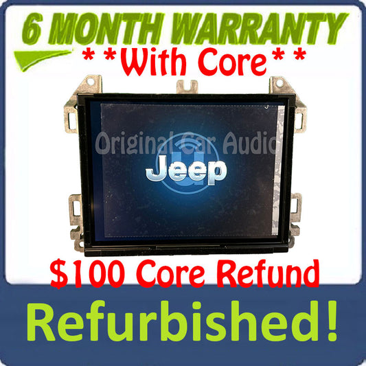 Refurbished 2018 - 2024 Jeep Gladiator Wrangler OEM UAQ Navigation Touch Screen Car Play Android Auto Multi Media App Radio Receiver