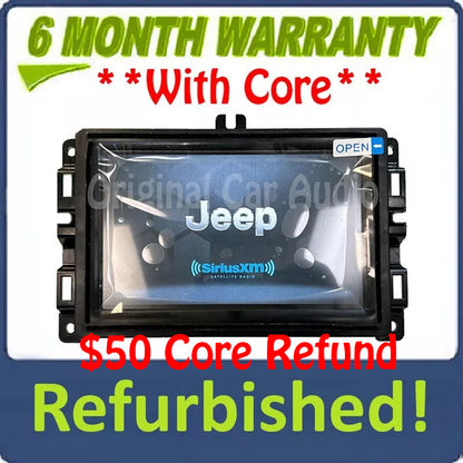 Refurbished 2018 - 2022 Jeep Renegade OEM 520 7" VP2 NAFTA SDAR GPS TBM Touch Screen Bluetooth Multi Media Radio Receiver VP2FRP