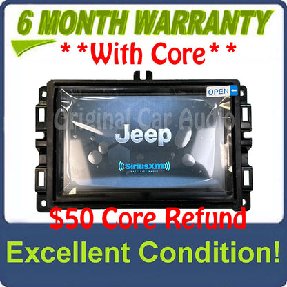 2018 - 2022 Jeep Renegade OEM 520 7" VP2 NAFTA SDAR GPS TBM Touch Screen Bluetooth Multi Media Radio Receiver VP2FRP