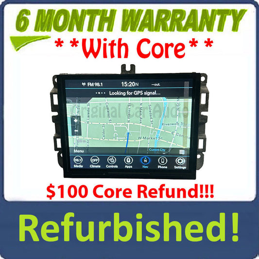 Refurbished 2021 -2022 Jeep Renegade OEM AM FM Radio Media Display Screen Receiver