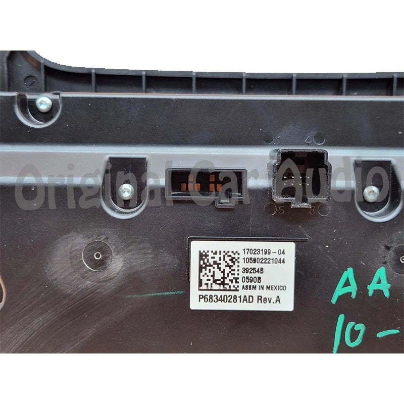 2023-2024 Dodge Ram Audio AC Heater Climate Control Bezel Manual Temperature Control Panel 1500 2500 3500