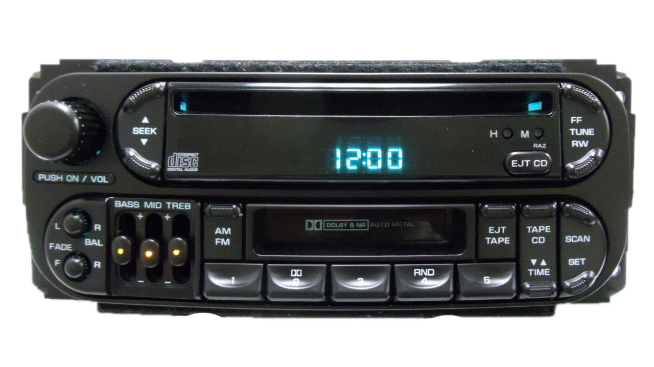 1998 - 2003 Jeep Dodge Chrysler OEM AM FM Radio Tape CD Player Receiver RAZ