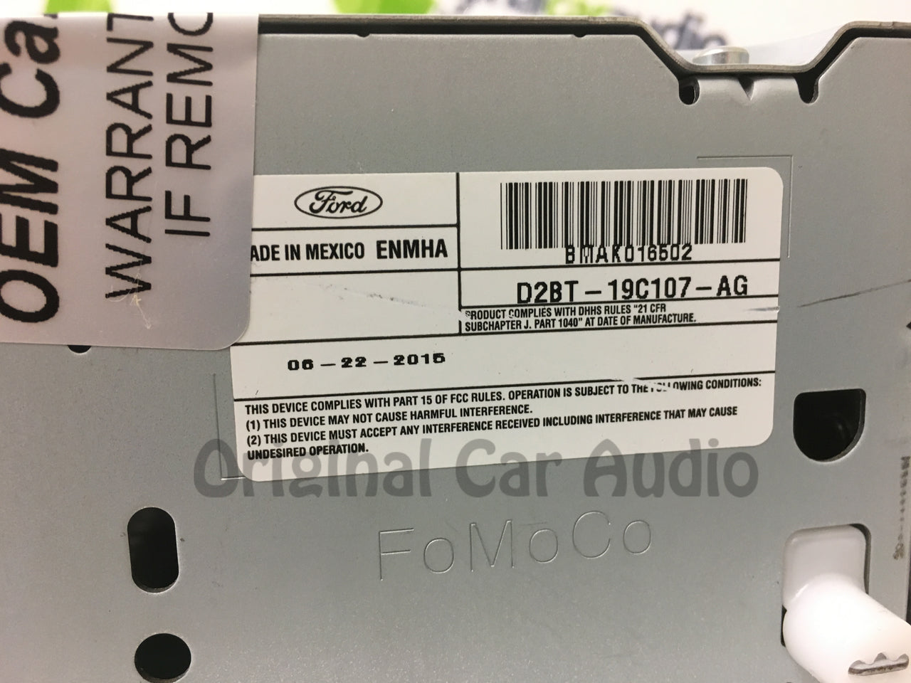 2014 - 2016 Ford Fiesta OEM AM FM Single CD MP3 Radio Receiver
