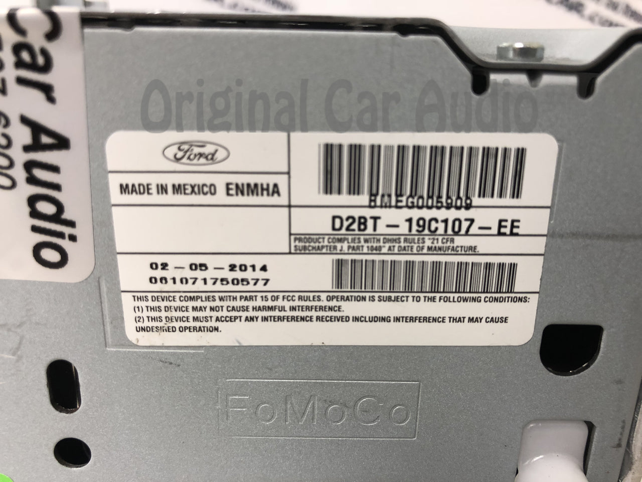 2014 - 2016 Ford Fiesta OEM Single CD AM FM SAT Radio Receiver
