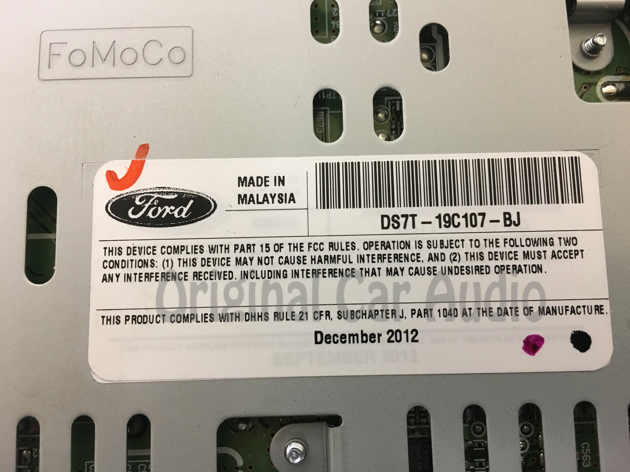 13 - 2015 Ford Fusion OEM Single CD AM FM SAT HD Radio Receiver
