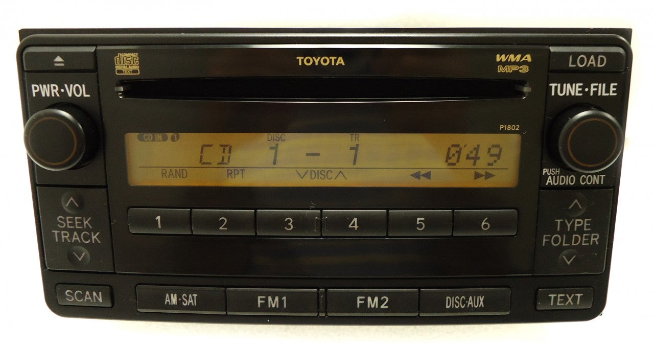 TOYOTA Yaris 4Runner Radio Stereo 6 Disc Changer MP3 CD Player Satellite P1802 2006 2007 2008 2009