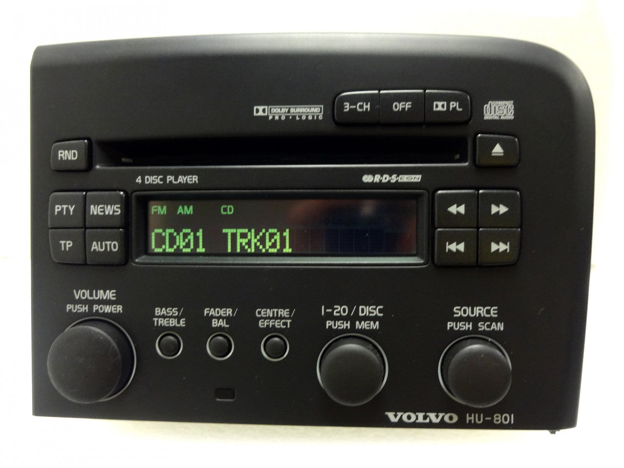 VOLVO S80 Radio Stereo 4 Disc Changer CD Player HU-801 1999 2000 2001 2002 2003 2004
