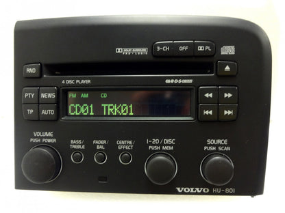 VOLVO S80 Radio Stereo 4 Disc Changer CD Player HU-801 1999 2000 2001 2002 2003 2004