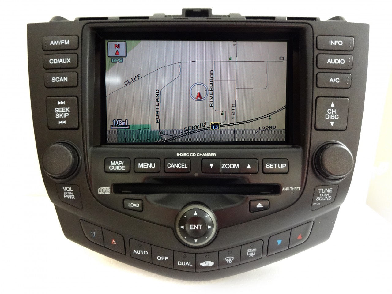 2003 HONDA Accord OEM Navigation GPS Radio Stereo 6 Disc Changer LCD Display Screen Monitor 2CY0