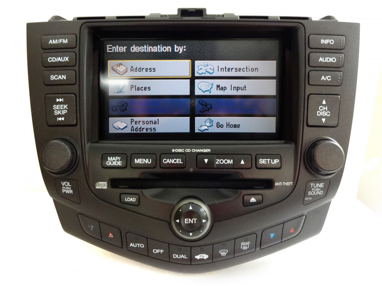 2003 HONDA Accord OEM Navigation GPS Radio Stereo 6 Disc Changer LCD Display Screen Monitor 2CY0