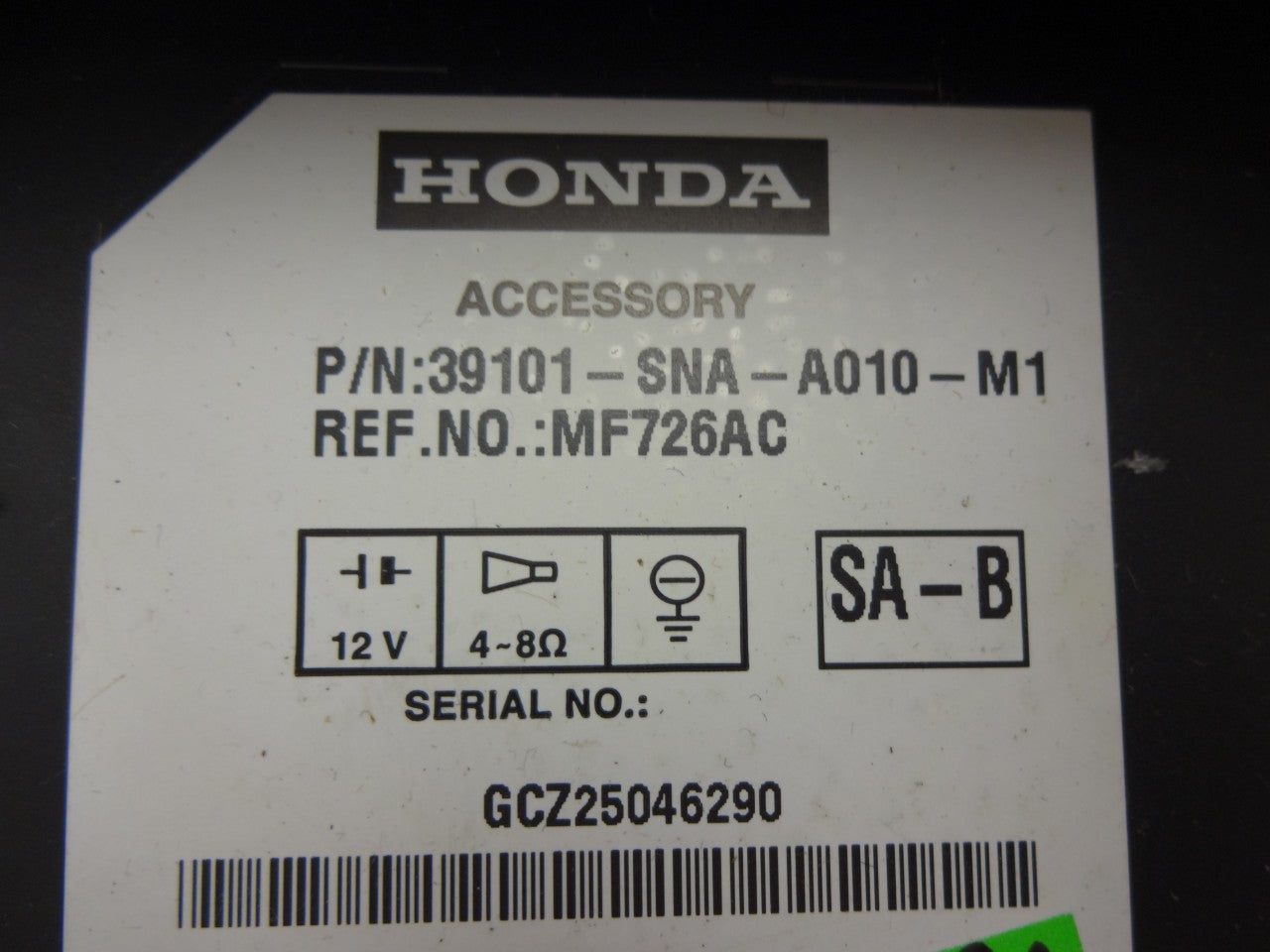 HONDA CIVIC Radio Stereo CD Player MP3 2AE0 2006 2007 2008 2009 OEM