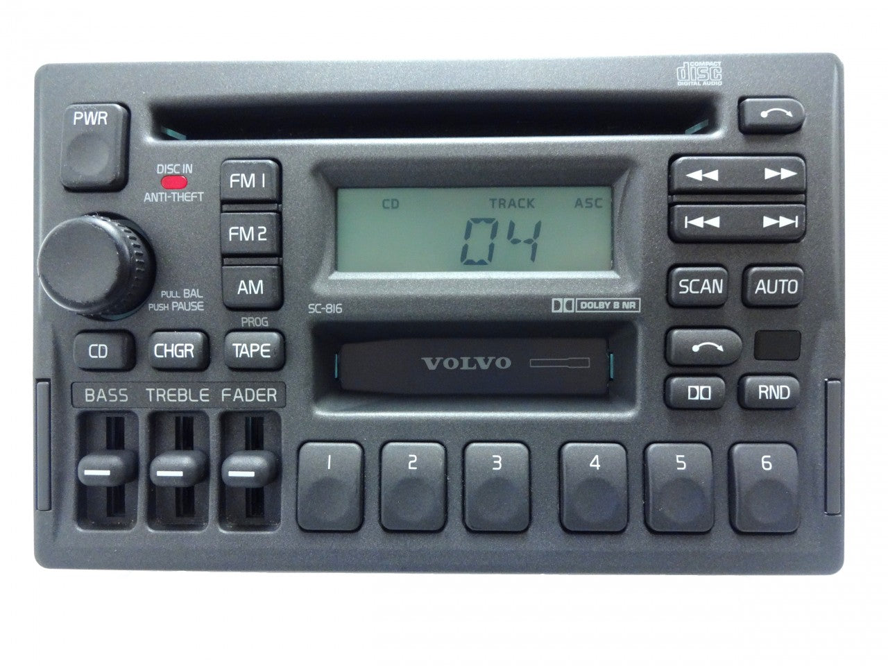 Volvo SC-816 Radio Tape Player CD C70 850 960 V70 S70 V40 S40 S90 V90 1993 1994 95 1996 1997 98 99 2000