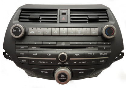REPAIR 08 09 2010 Honda ACCORD Radio RDS AUX MP3 6 Disc CD Player Climate Controls 3BA0 Ho3BA0