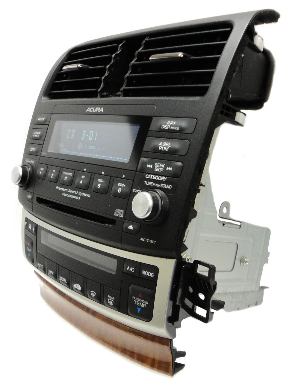 ACURA TSX 7HP0 Radio Stereo 6 Disc Changer CD Player 2005 2006 2007 2008 Wood Grain