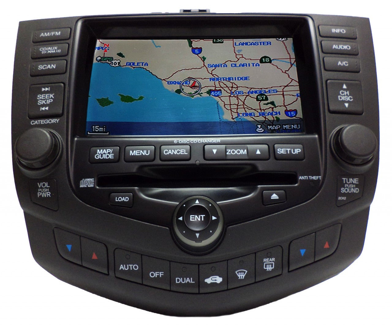 HONDA Accord Hybrid Navigation GPS System LCD Display Screen Monitor 6 Disc Changer CD Player 2CK2 2005 39051-SDR-A410-M1 39175SDRA41 39183SDRA41ZA