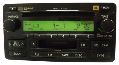 2003 - 2004 TOYOTA Sequoia Tundra OEM JBL Radio Stereo 6 Disc Changer Cassette Tape CD Player