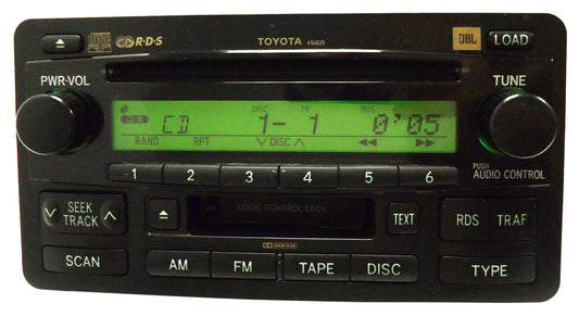 TOYOTA Sequoia Tundra JBL Radio Stereo 6 Disc Changer Cassette Tape CD Player A56835 OEM 2003 2004