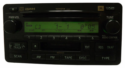 2003 - 2004 TOYOTA Sequoia Tundra OEM JBL Radio Stereo 6 Disc Changer Cassette Tape CD Player