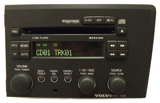 VOLVO Radio Stereo 4 Disc Changer CD Player HU-803 OEM