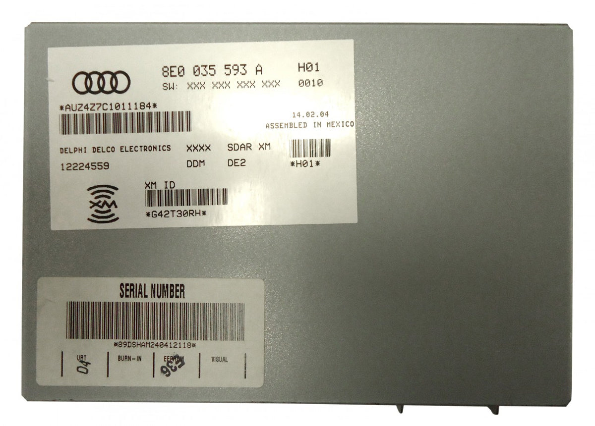 AUDI VW VOLKSWAGEN XM Satellite Radio Receiver Tuner Module 8E0 035 593 A A4 S4 Beetle Golf Jetta Passat Rabbit TT Allroad A6 RS6 2006 2007 2008 2009