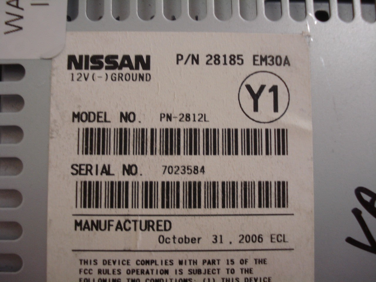 2007 2008 2009 Nissan Versa OEM AM FM Radio Single CD Player CY080