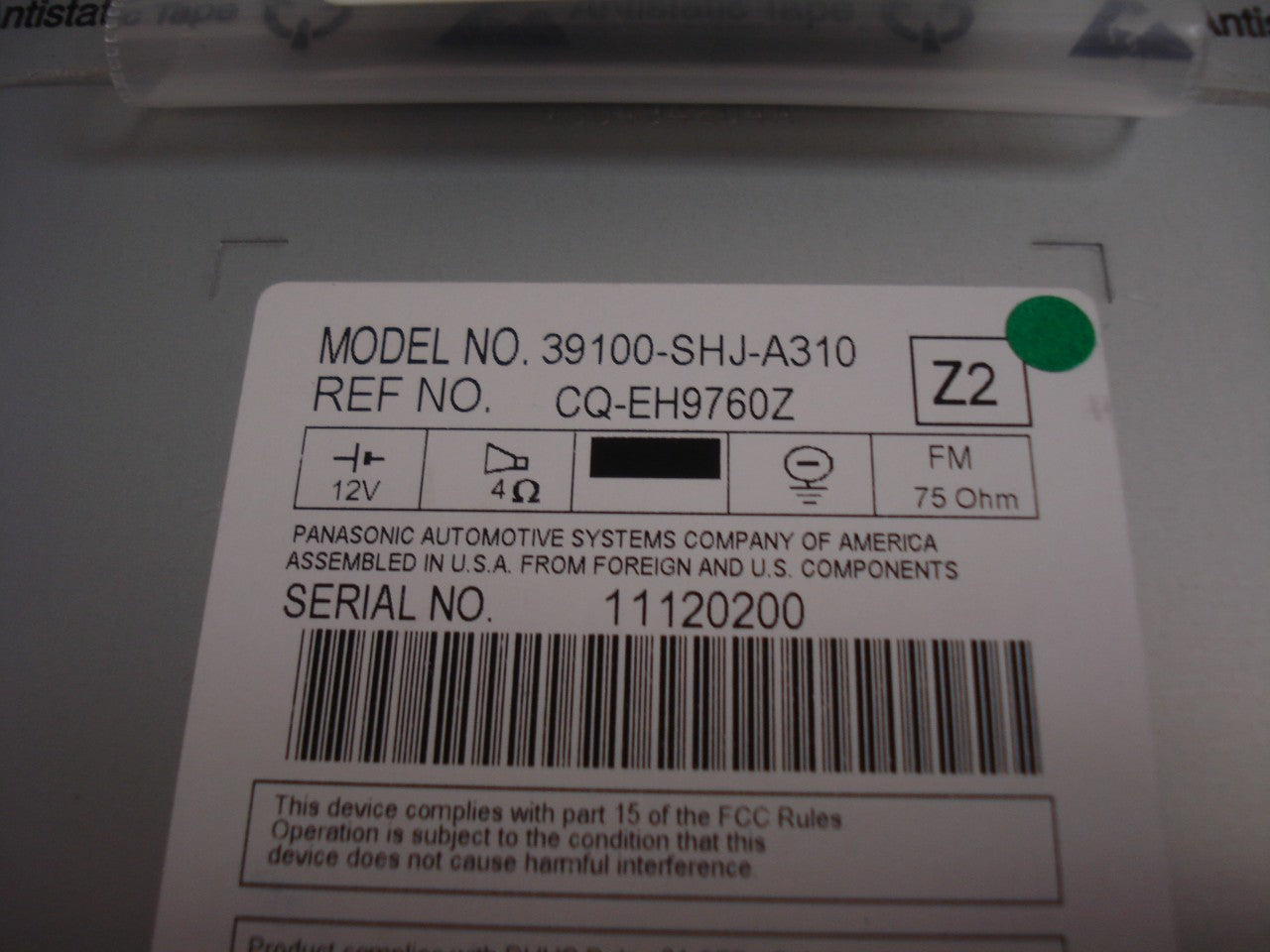 NEW 08 09 10 HONDA Odyssey Radio Stereo 6 Disc Changer MP3 CD Player XM DVD 39100-SHJ-A310 1XU4 2008 2009 2010