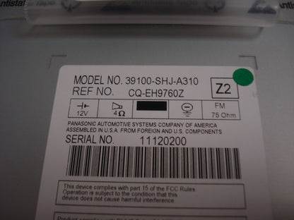Honda Odyssey Radio 6 CD Changer AUX