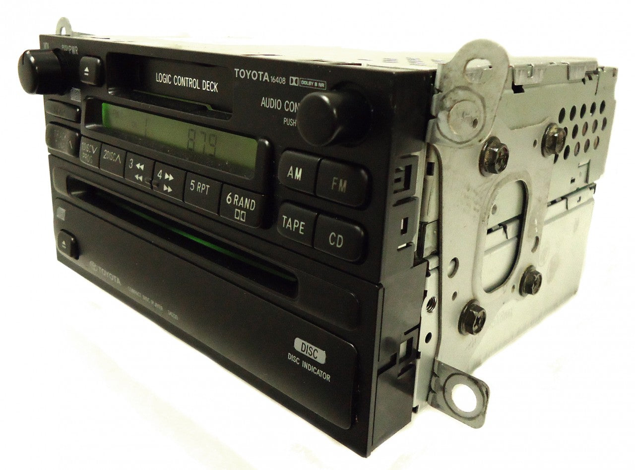 1990 - 1999 TOYOTA 4Runner Avalon Camry Celica Mr2 Seuoia Solara Sienna Tacoma Tundra T100 OEM AM FM Radio Cassette Tape CD Player A56409 16408 34230 T9200