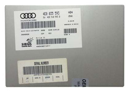 AUDI SIRIUS Satelite Radio Receiver Tuner A6 A8 S6 S8 Q7 2003 2004 2005 2006 2007 2008 2009 4E0035593  4E0057593 4E0035593B 4E0057593B