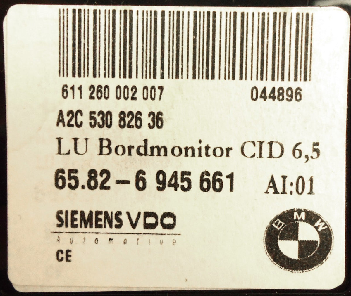 BMW LCD Display Screen Monitor LU Bordmonitor  323i 328i 335i 525i 528i 530i 535i 545i 550i 645i 65i M3 M5 M6 330i 325i OEM 2004 2005 2006 2007 2008 2009 2010
