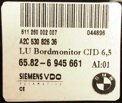 BMW LCD Display Screen Monitor LU Bordmonitor  323i 328i 335i 525i 528i 530i 535i 545i 550i 645i 65i M3 M5 M6 330i 325i OEM 2004 2005 2006 2007 2008 2009 2010