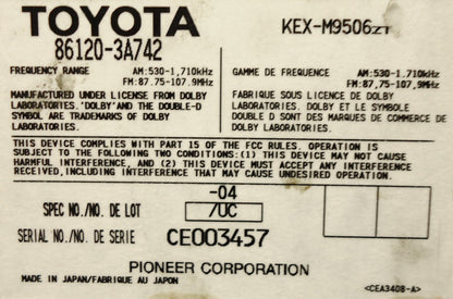 LEXUS GS300 GS430 Mark Levinson Radio Stereo Tape Cassette Player OEM 2003 2004 2005 P1743 86120-3A742