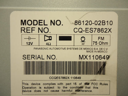 NEW TOYOTA Corolla Satellite Radio 6 Disc Changer MP3 CD Player A518A2 86120-02B10 2009 2010 2011 OEM