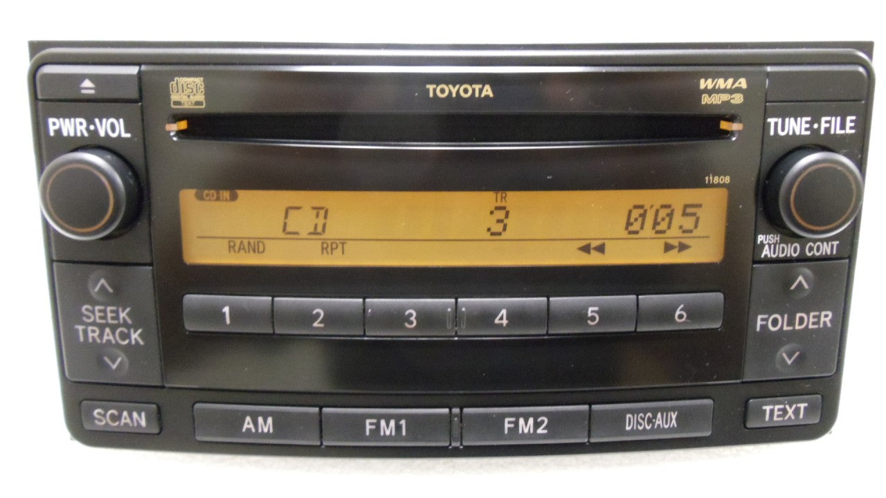 Toyota 4Runner Yaris Celica Echo FJ Cruiser MR2 Rav4 Yaris Radio MP3 CD Player 11808 86120-52530 2003 2004 2005 2006 2007 2008 2009