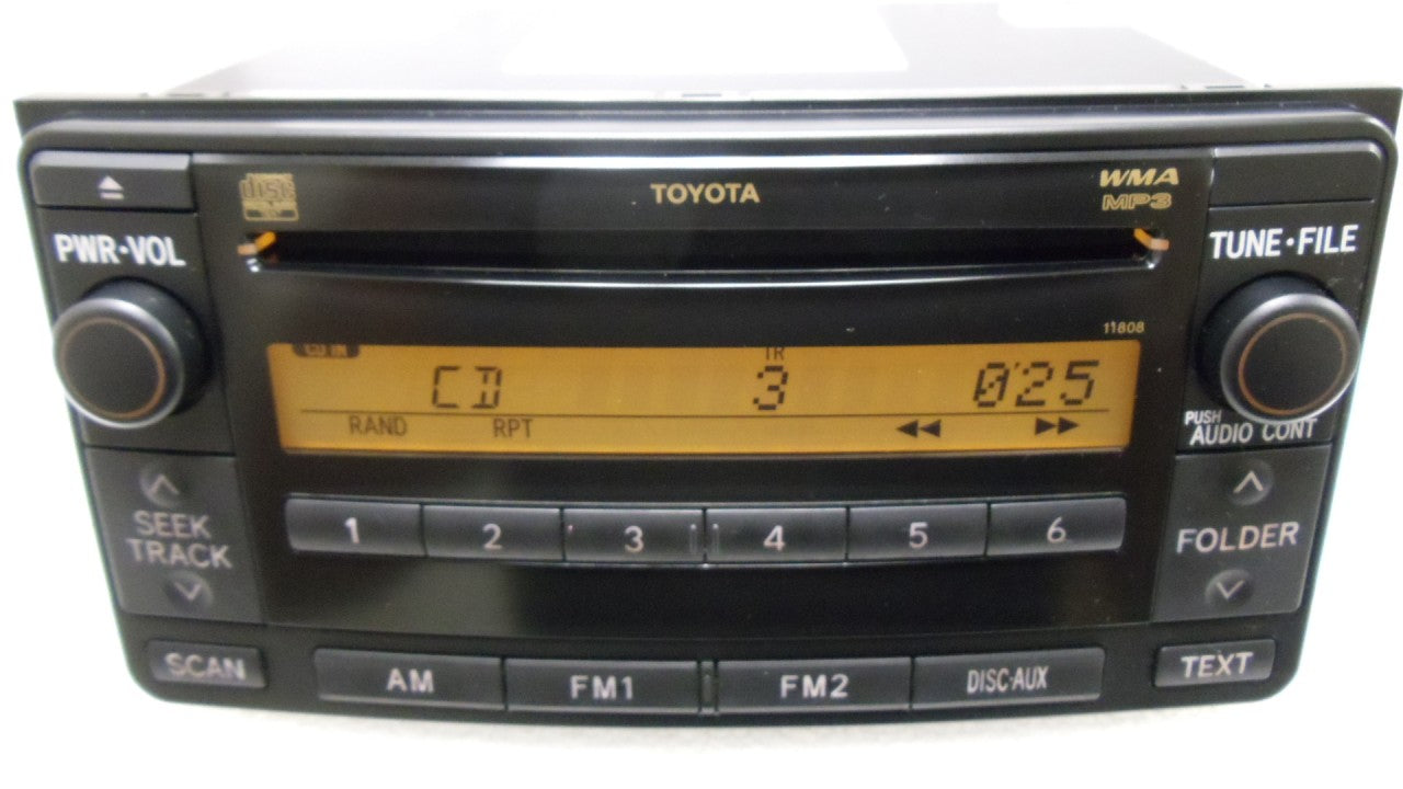Toyota 4Runner Yaris Celica Echo FJ Cruiser MR2 Rav4 Yaris Radio MP3 CD Player 11808 86120-52530 2003 2004 2005 2006 2007 2008 2009
