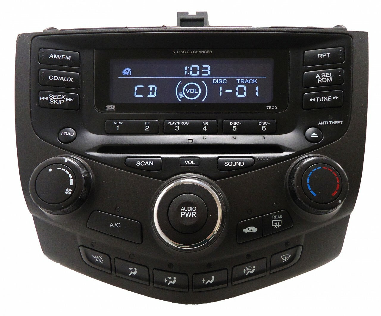NEW MECH Honda Accord Radio AUX and 6 CD Changer LX EX 7BC0 39175-SDA-A110-M2 2003 2004 2005 2006 2007