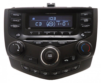 Honda Accord Radio AUX and 6  CD Changer LX EX 7BC0  39175-SDA-A110-M2 2003 2004 2005 2006 2007