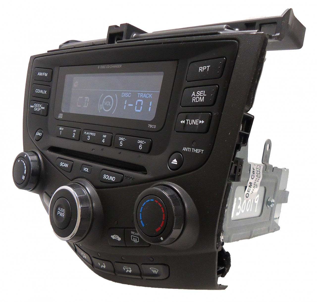Honda Accord Radio AUX and 6  CD Changer LX EX 7BC0  39175-SDA-A110-M2 2003 2004 2005 2006 2007