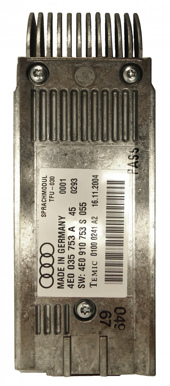 AUDI A6 S6 A8 S8 MMI Most Speech Recognition Module SPRACHMODUL for Navigation GPS System 4E0035753A 2005 2006 2007 2008