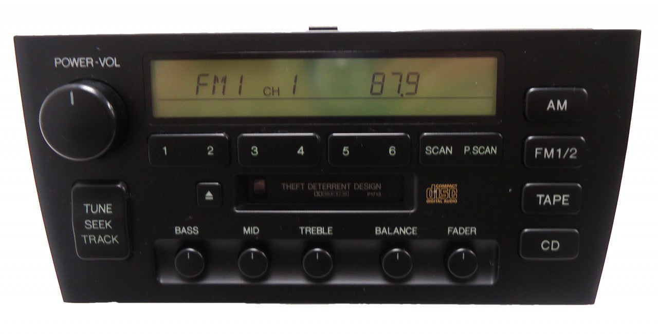 1997 1998 1999 LEXUS ES300 AM FM Radio Stereo Tape Cassette Player P1713 OEM 86120-33060 or 86120-33061