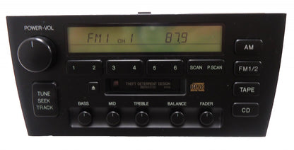 1997 1998 1999 LEXUS ES300 AM FM Radio Stereo Tape Cassette Player P1713 OEM 86120-33060 or 86120-33061