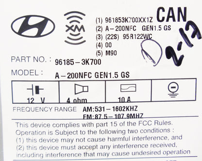 2009 - 2010 HYUNDAI Sonata OEM XM MP3 Radio CD Player Receiver