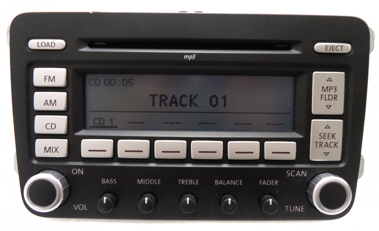 2006 2007 2008 2009 VW VOLKSWAGEN Jetta Passat Rabbit Golf GTI EOS Tiguan OEM Premium 7 Radio Stereo MP3 6 Disc Changer CD Player