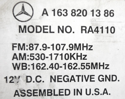 00 01 02 03 04 05 MERCEDES-BENZ Navigation-READY 7-PIN Radio Tape Cassette Player LCD Display Screen Monitor OEM RA4110 ML320 ML350 ML430 ML500 ML55 2000 2001 2002 2003 2004 2005