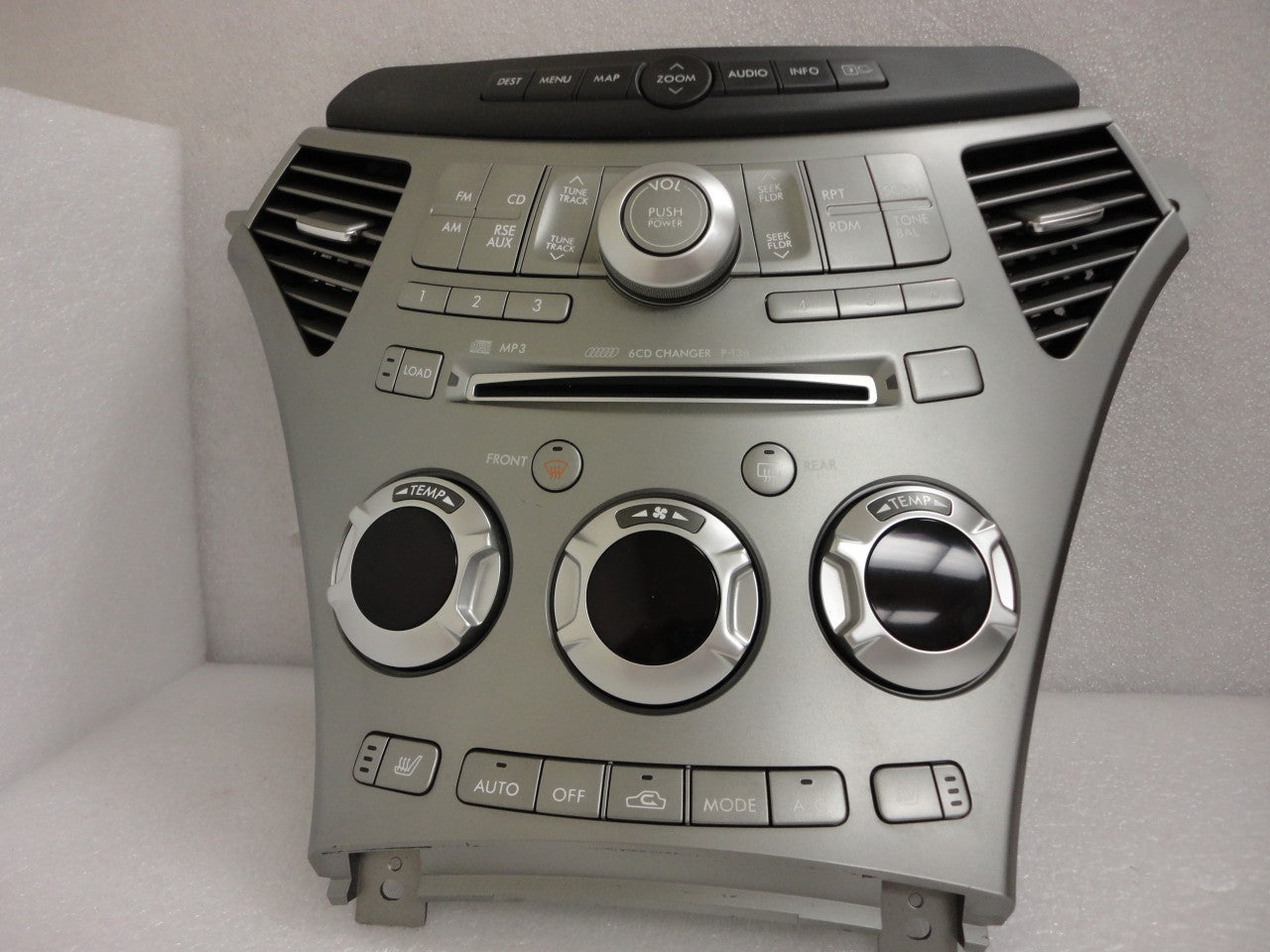 SUBARU Tribeca Faceplate Radio 6 Disc CD MP3 Climate Controls Navigation GPS OEM 2006 2007 2008 2009 2010 86287XA00A 86213XA03A P-136