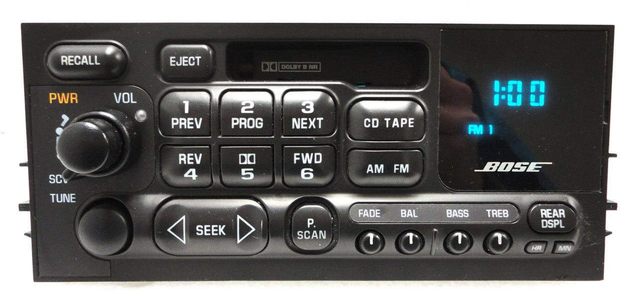 GMC Chevy Cadillac BOSE Radio Stereo Tape Cassette Player