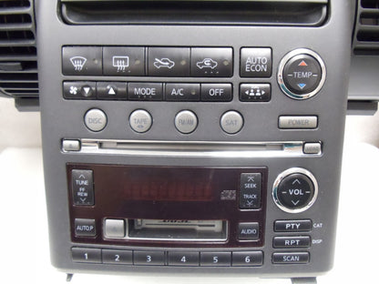 2003 - 2004 INFINITI G35 G-35 OEM Radio 6 Disc Changer CD Tape Player BOSE AC Temp Controls and Bezel BLACK