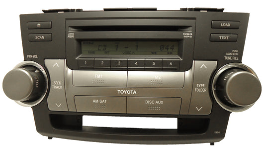 51854 TOYOTA Highlander Radio 6 Disc Changer CD Player