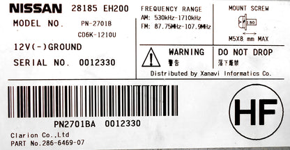 Infiniti Bose Radio 6 CD Player 28185-EH200 28185-EH20A