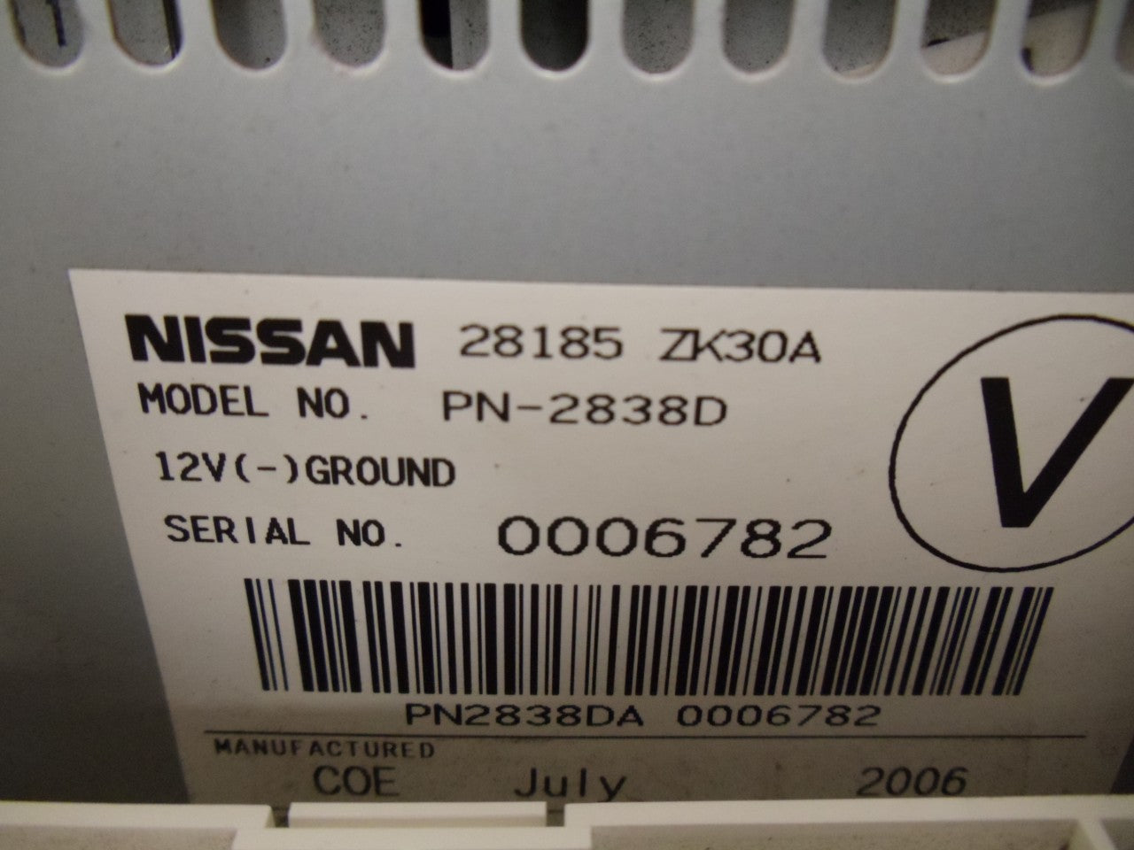 NISSAN Maxima Radio Stereo CD Player RDS Trip Display Screen AUX 2007 2008